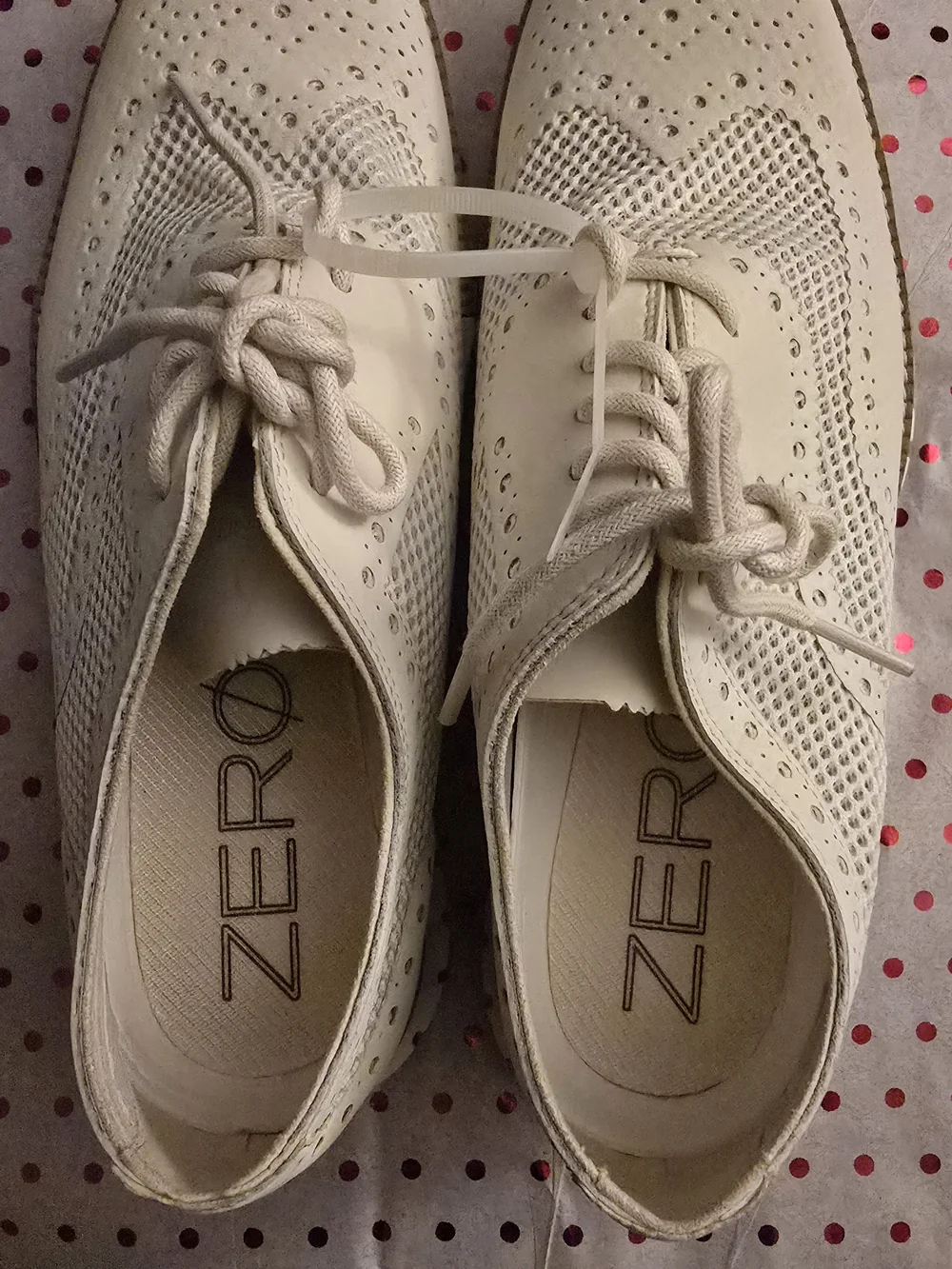 Men's Cole Haan Zeroground Stitchknit Cream Lace-Up Casual Oxford Sneakers NWOT